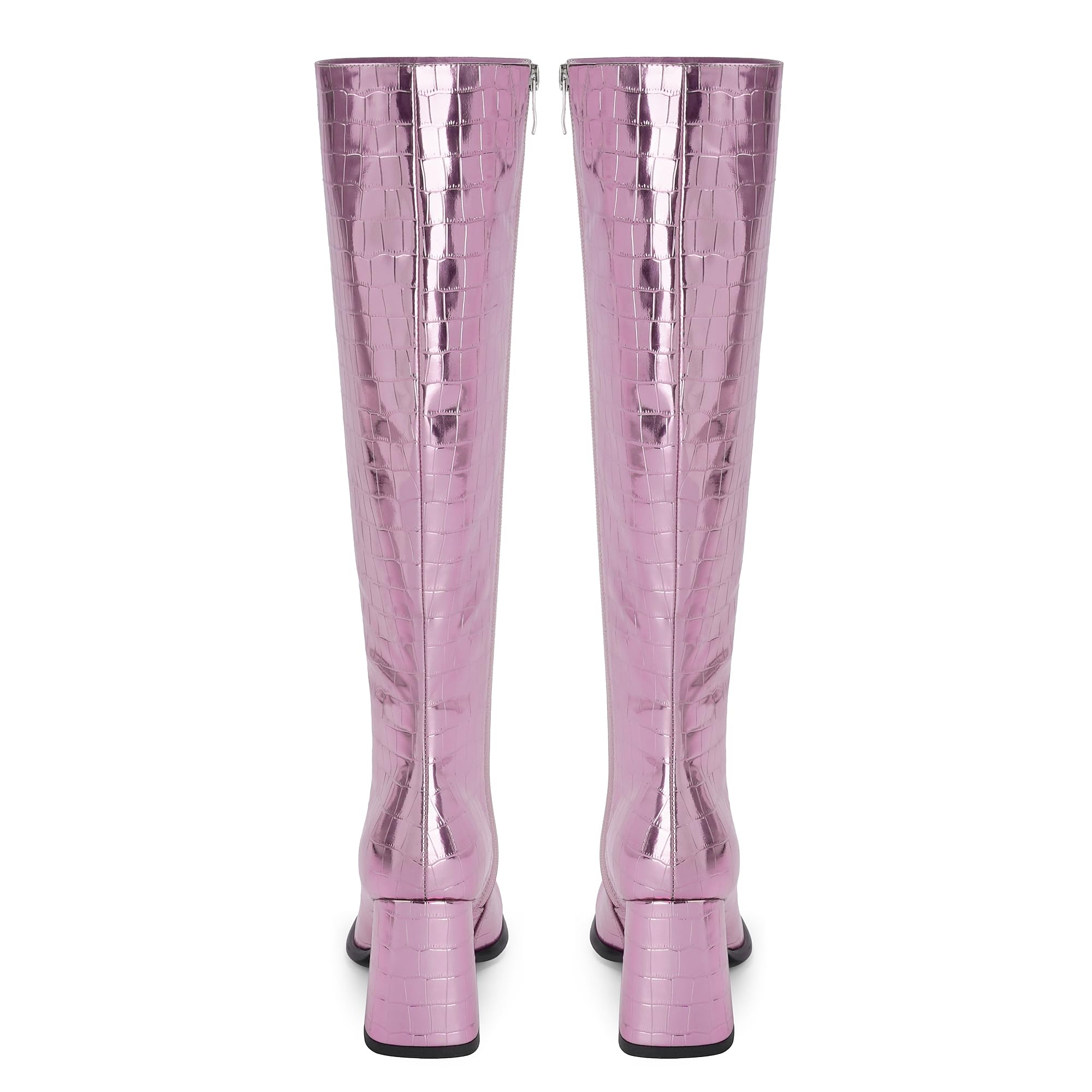 Women's Knee High Purple Boots