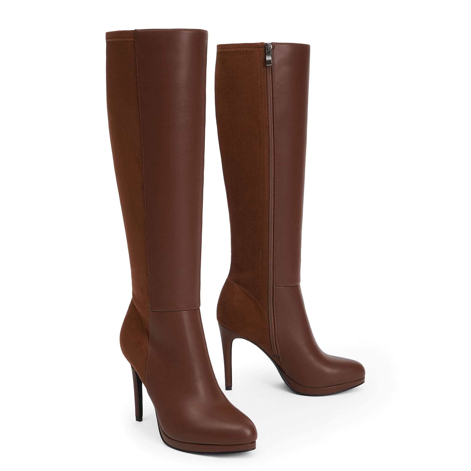 Knee-high brown boots