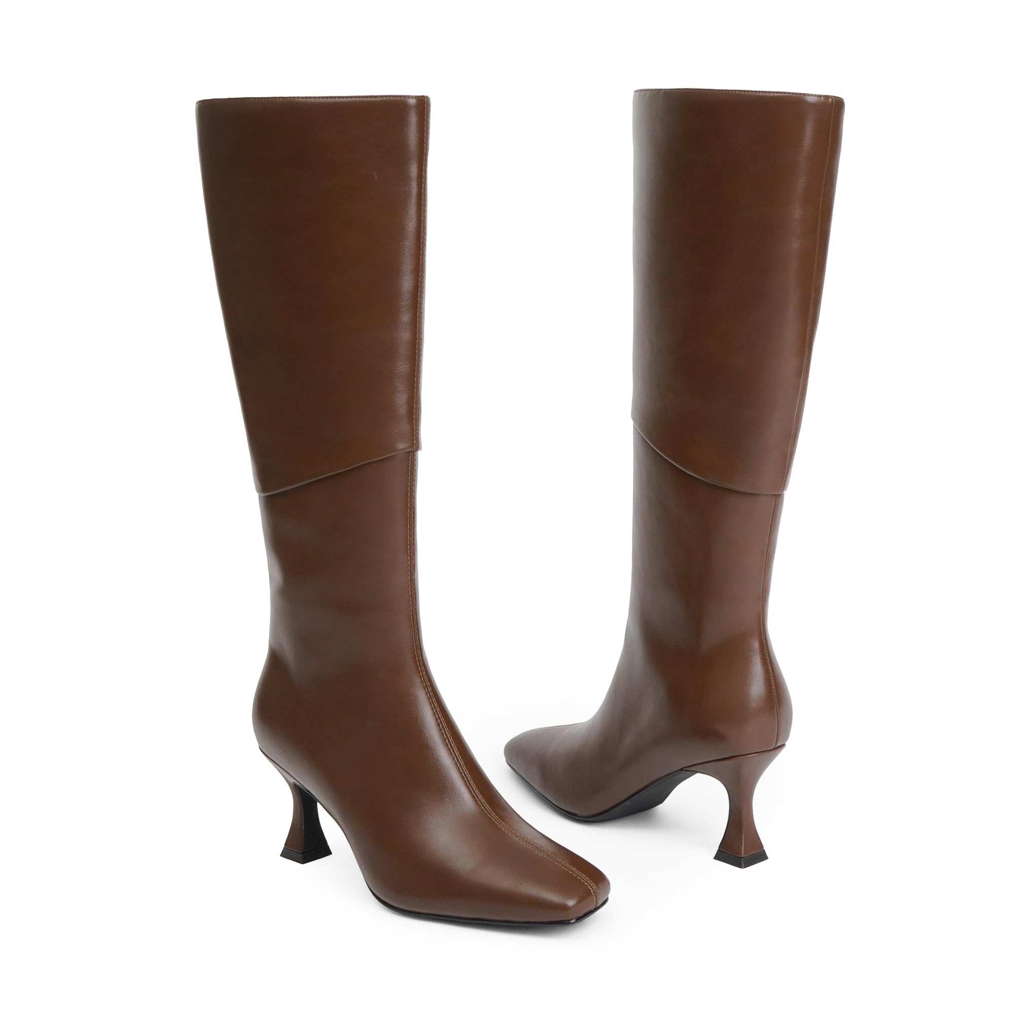 Women's square toe high boots