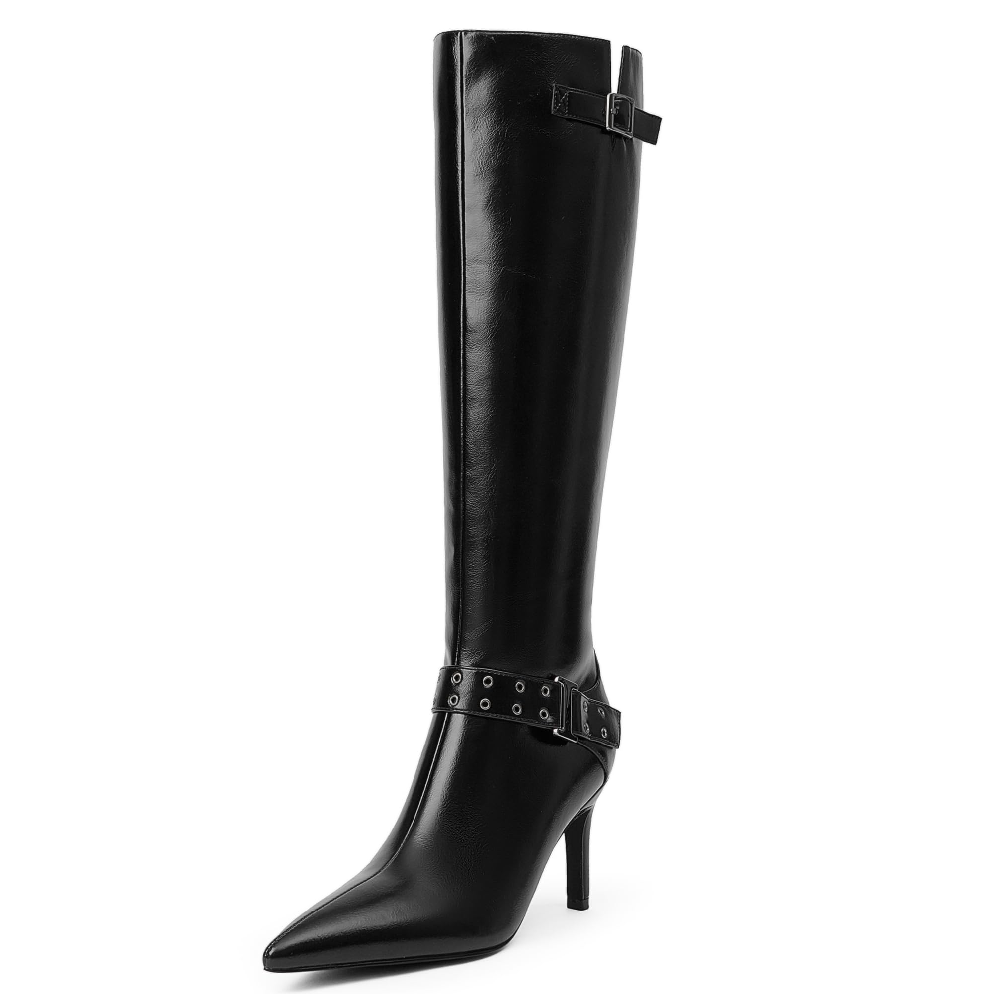 Women's knee-high black boots