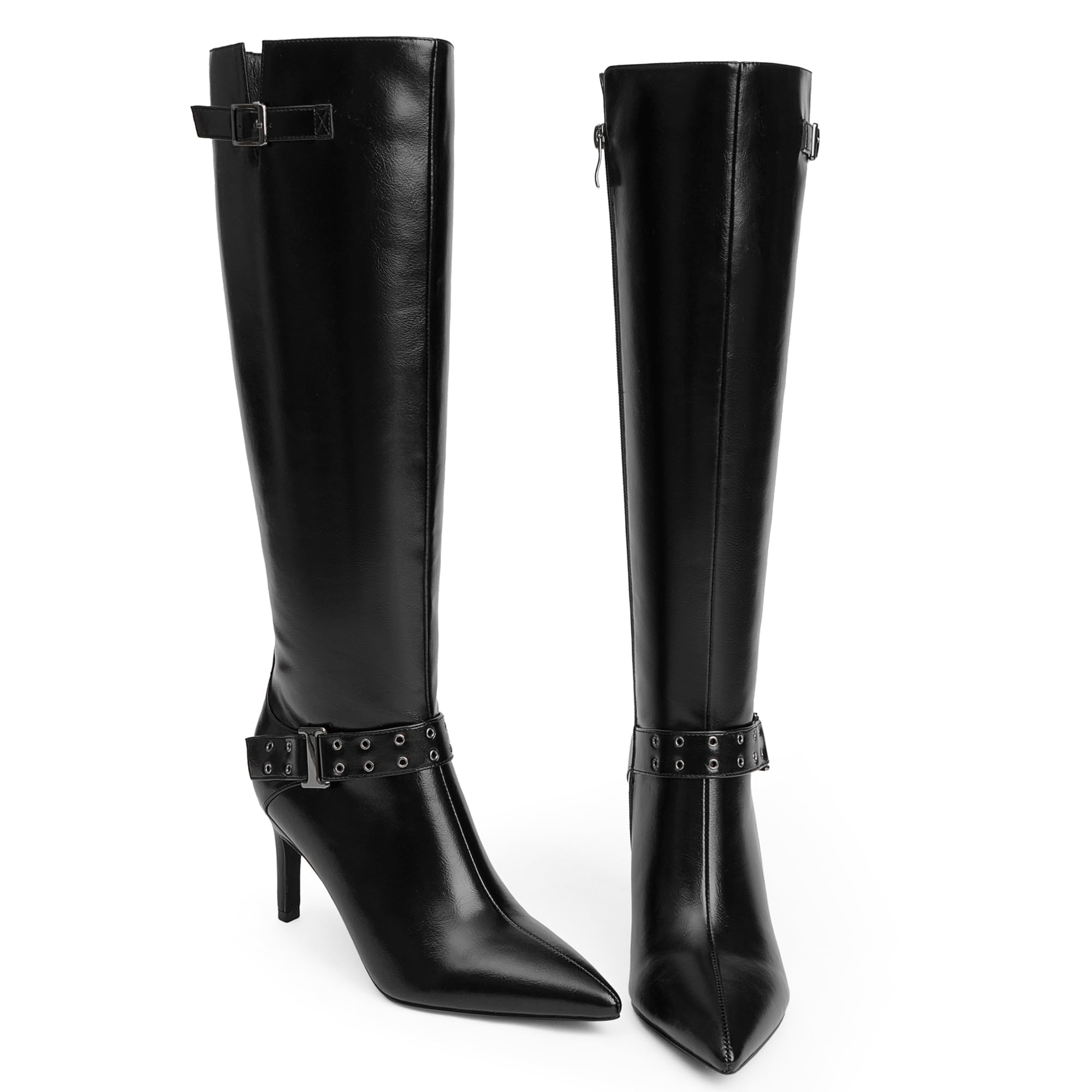 Women's knee-high black boots