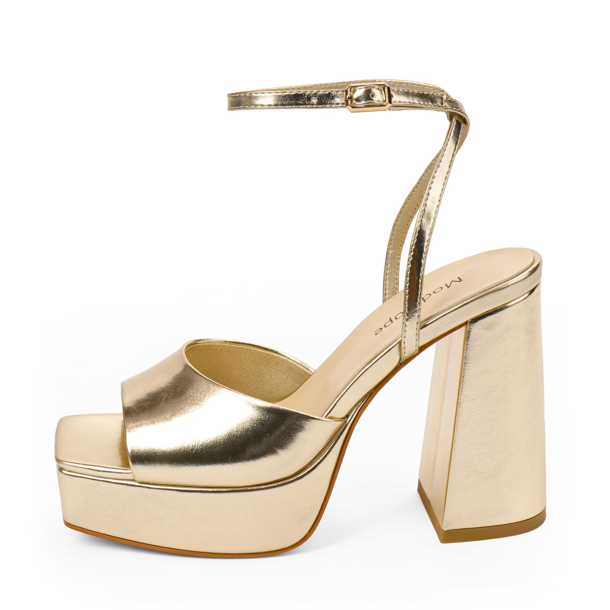 Women's platform gold high heels