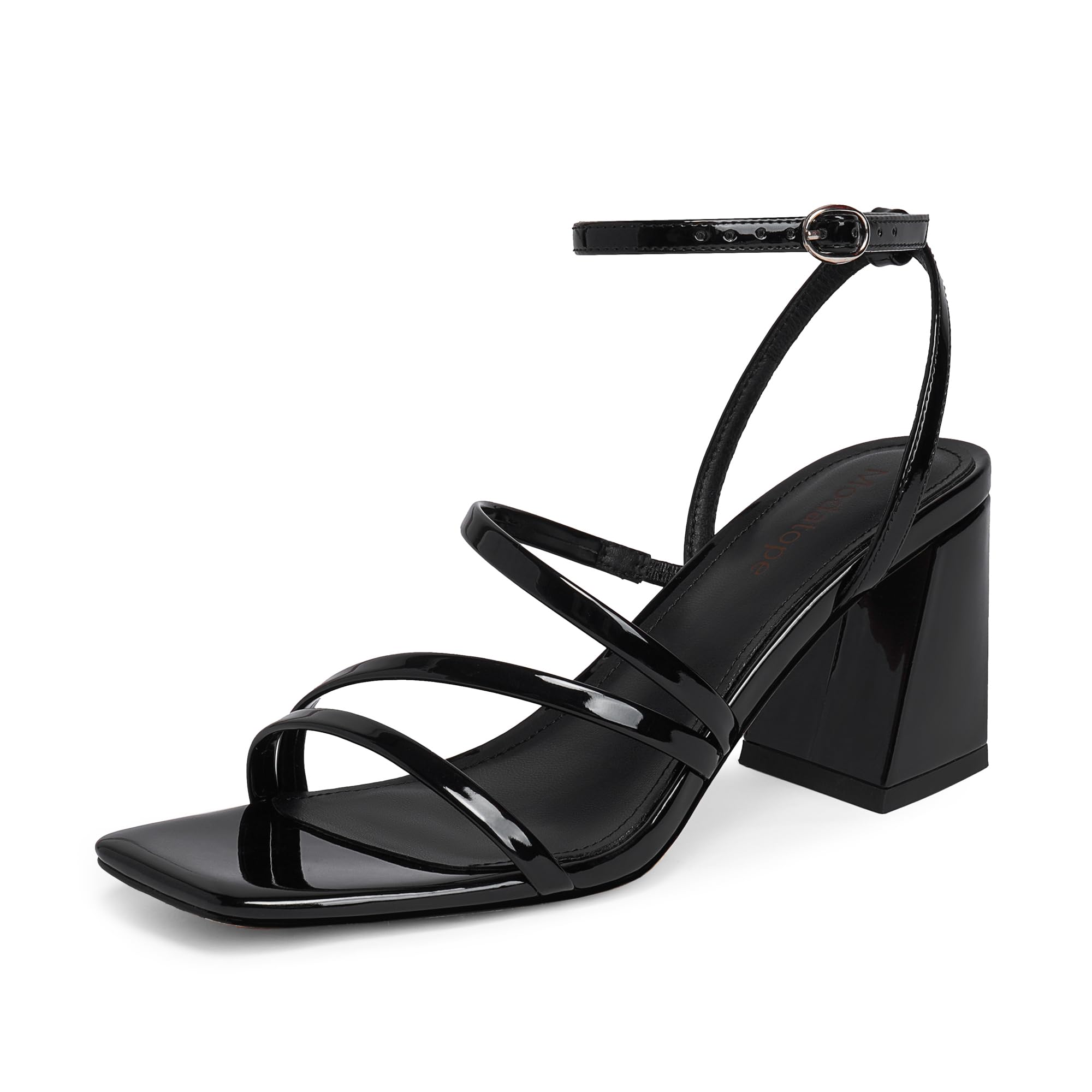 Women's black high heel sandals