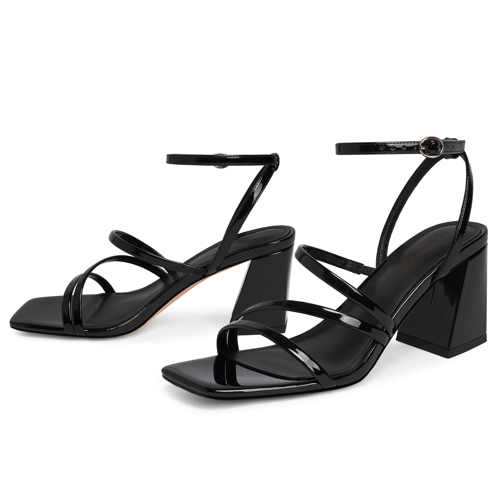 Women's black high heel sandals