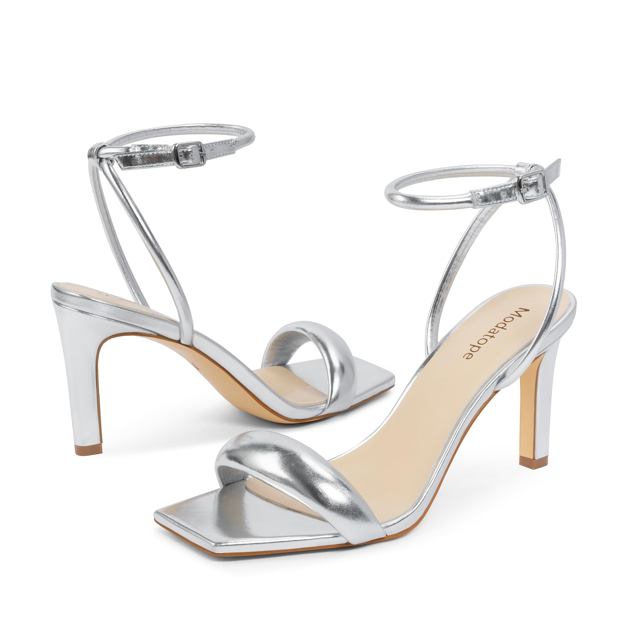 Women's silver high heels