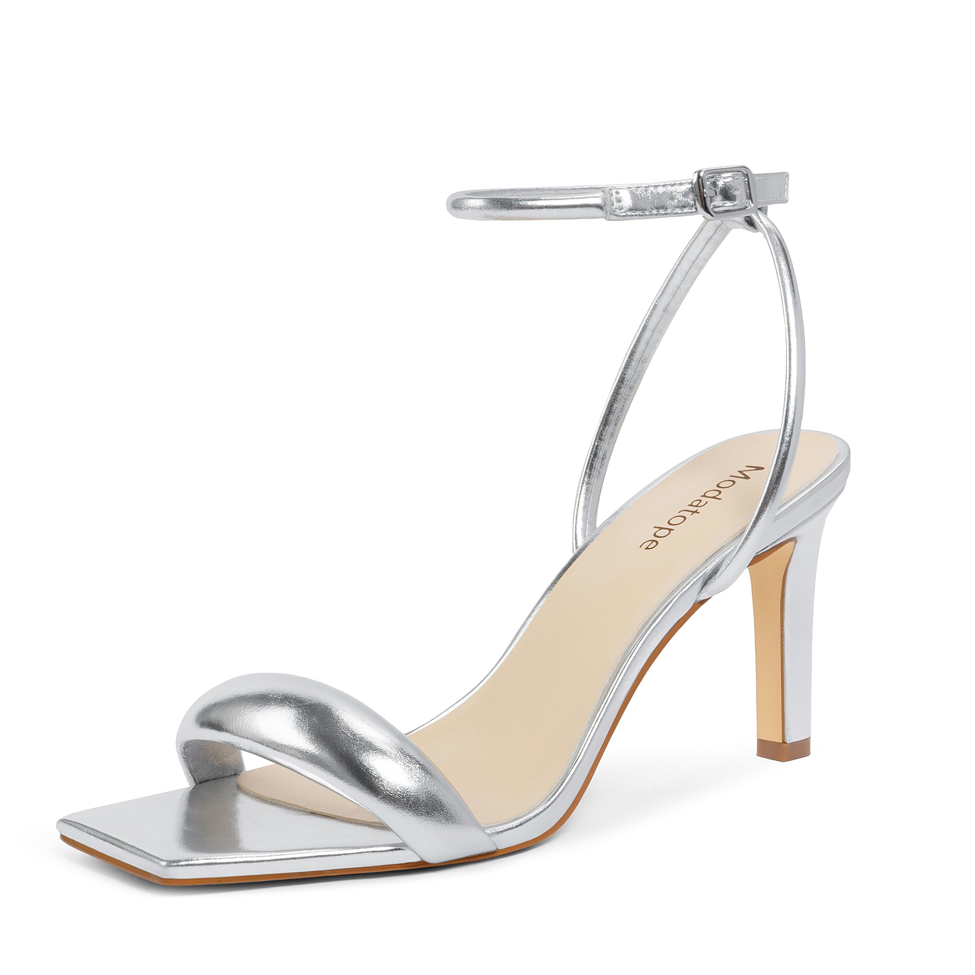 Women's silver high heels